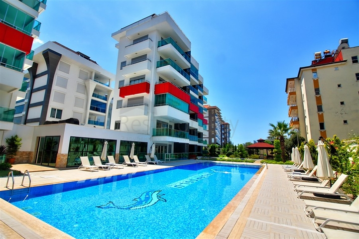 Furnished 1+1 apartment with sea view in Kestel area