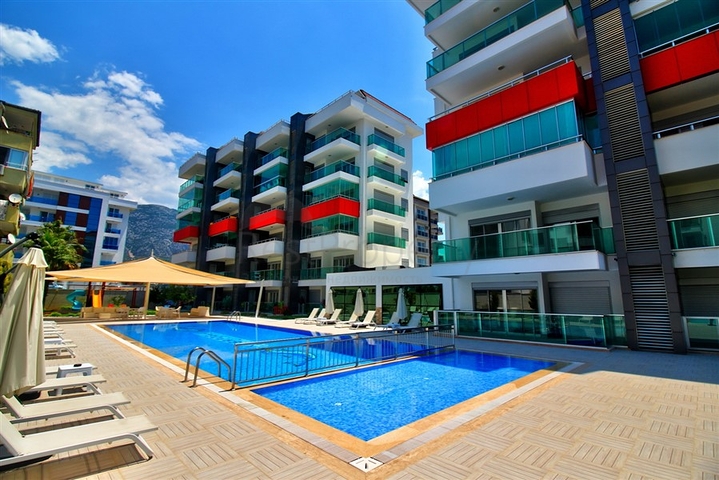 Furnished 1+1 apartment with sea view in Kestel area