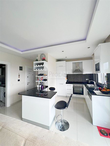 Furnished 1+1 apartment with sea view in Kestel area