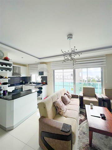 Furnished 1+1 apartment with sea view in Kestel area