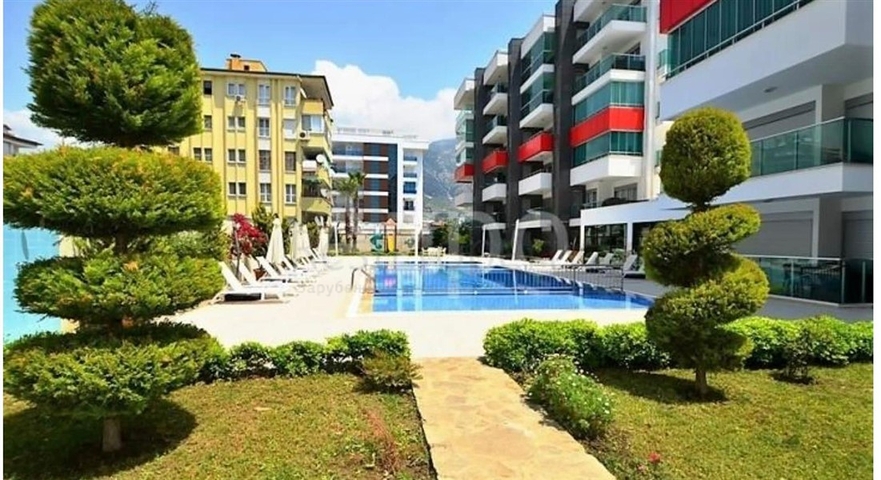 Furnished 1+1 apartment with sea view in Kestel area