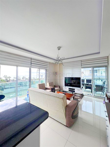 Furnished 1+1 apartment with sea view in Kestel area