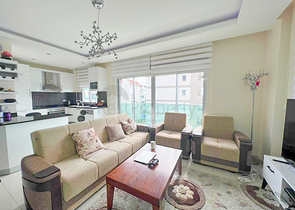 Furnished 1+1 apartment with sea view in Kestel area