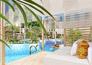 Luxury apartments in the complex