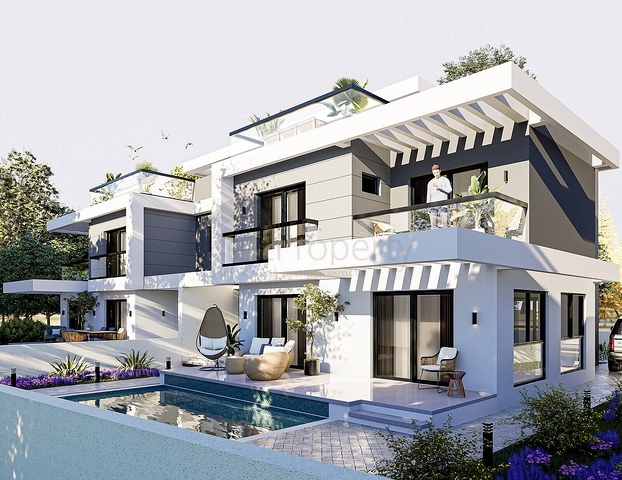 The project of premium class villas within walking distance from the sea