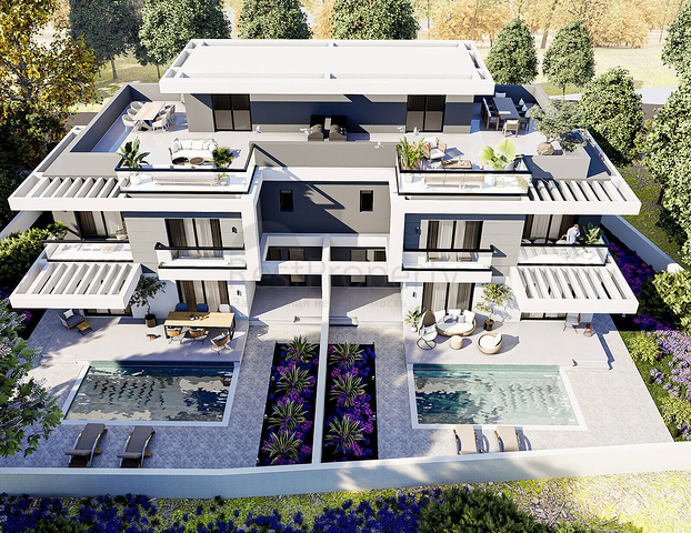 The project of premium class villas within walking distance from the sea