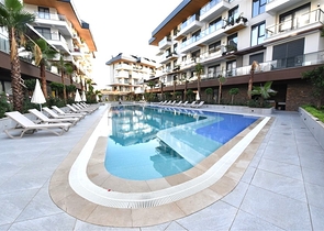 1+1 apartment in a new complex with infrastructure in Oba district 