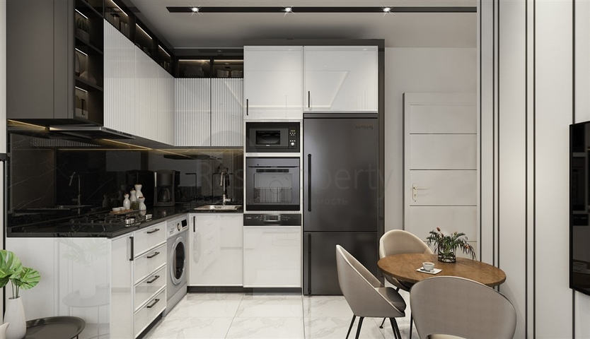 1+1 apartment in a new residential complex in the center of Alanya