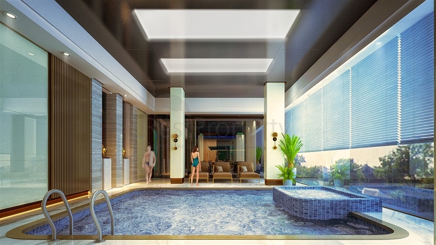 1+1 apartment in a new residential complex in the center of Alanya