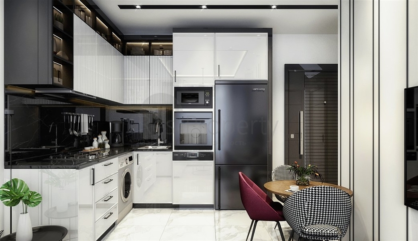 1+1 apartment in a new residential complex in the center of Alanya