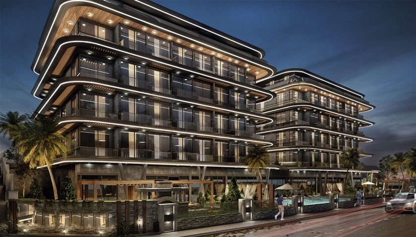 1+1 apartment in a new residential complex in the center of Alanya