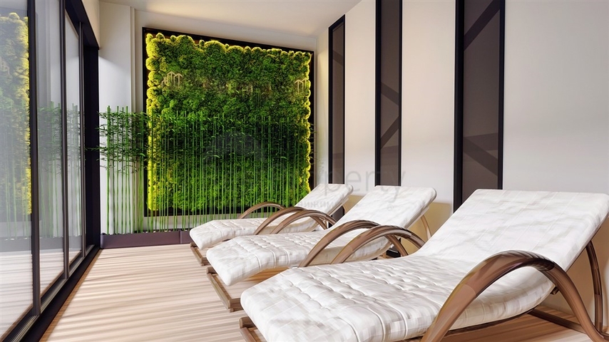 1+1 apartment in a new residential complex in the center of Alanya