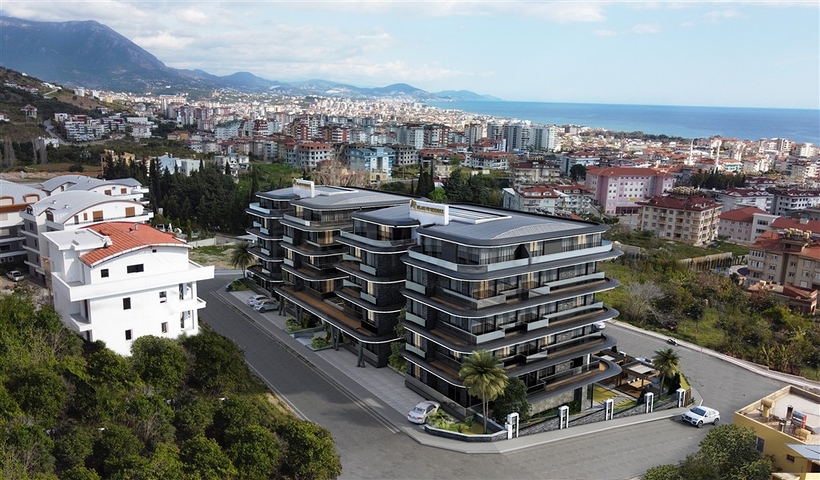 1+1 apartment in a new residential complex in the center of Alanya