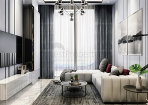 1+1 apartment in a new residential complex in the center of Alanya