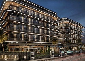 1+1 apartment in a new residential complex in the center of Alanya