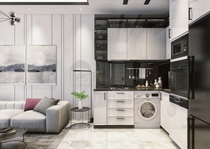 1+1 apartment in a new residential complex in the center of Alanya