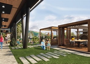 1+1 apartment in a new residential complex in the center of Alanya