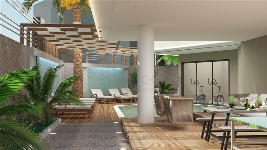 1+1 apartment in the center of Alanya at a distance of 200 meters from the sea