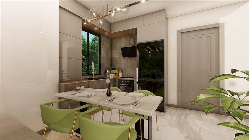 1+1 apartment in the center of Alanya at a distance of 200 meters from the sea