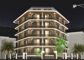 1+1 apartment in the center of Alanya at a distance of 200 meters from the sea