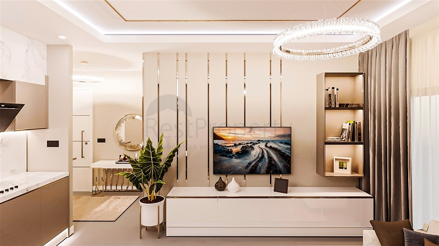 1+1 apartment in a hotel concept complex in Mahmutlar district