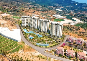 1+1 apartment in a hotel concept complex in Mahmutlar district