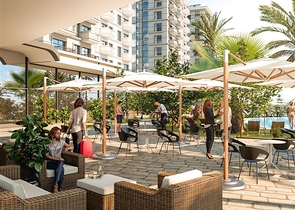 1+1 apartment in a hotel concept complex in Mahmutlar district