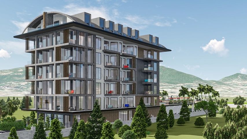 1+1 apartment in a complex on the first line 