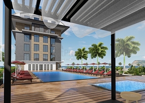 1+1 apartment in a complex on the first line 