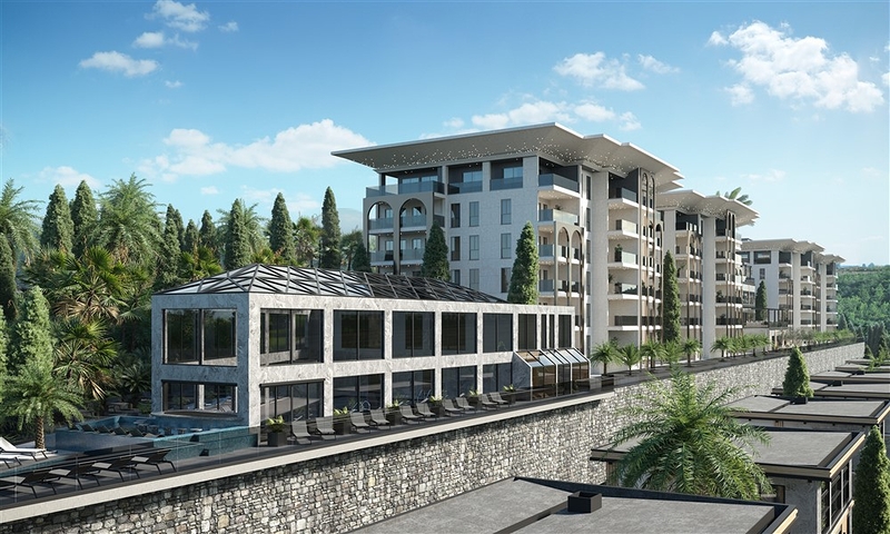 Premium apartment and villa complex in Kargicak district 