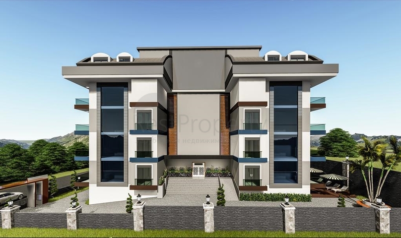 1+1 apartment complex under construction in Mahmutlar district