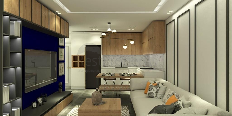 1+1 apartment complex under construction in Mahmutlar district