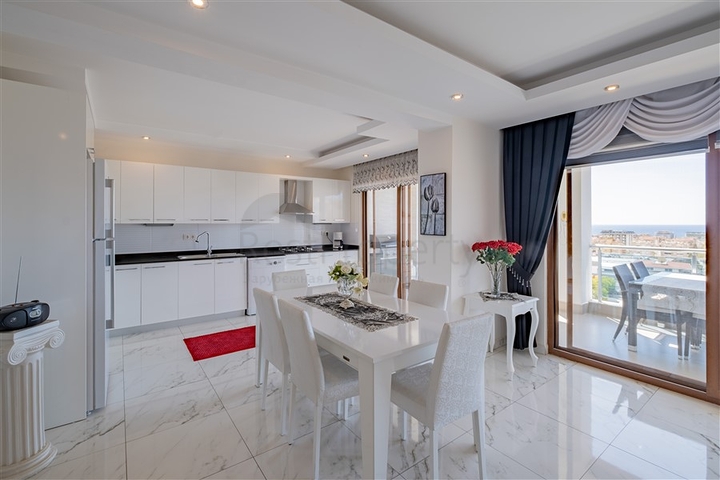 3+1 penthouse with sea view in Cikcilli area