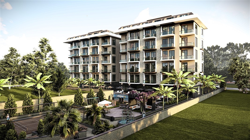 Apartments in a new residential complex in Kestel district