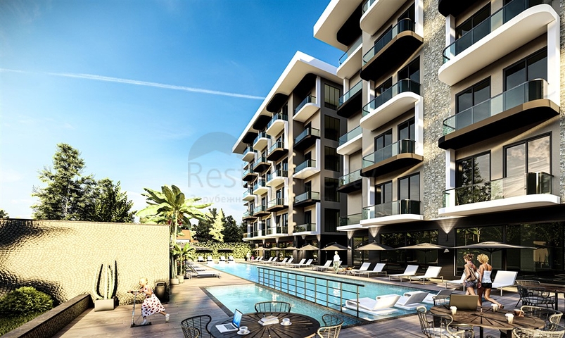 Apartments in a new residential complex in Kestel district