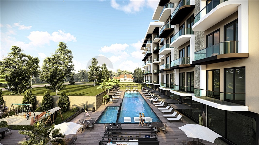 Apartments in a new residential complex in Kestel district