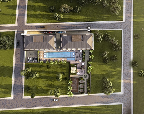 Apartments in a new residential complex in Kestel district