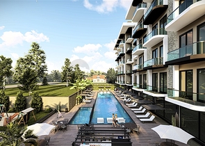 Apartments in a new residential complex in Kestel district