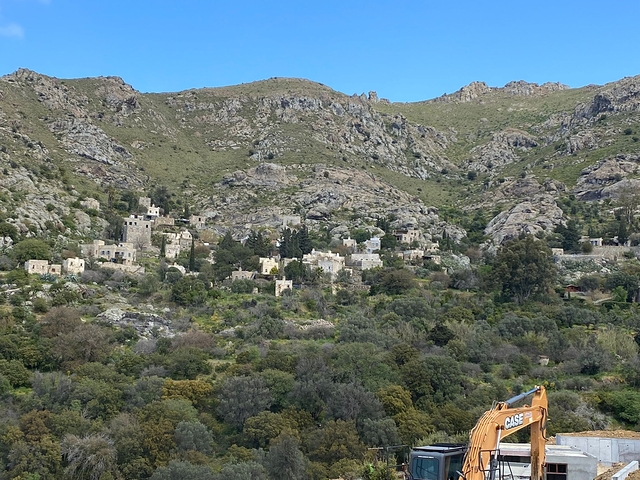 Stone villas overlooking the sea and the historic 