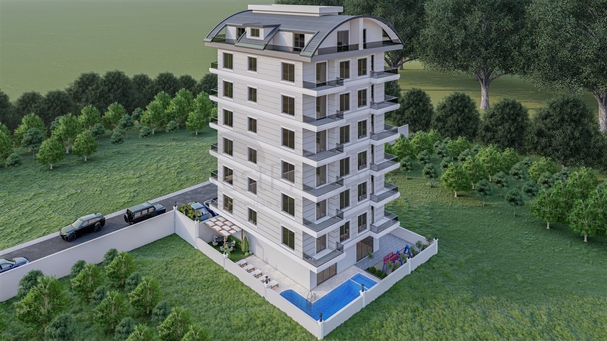 A new project under construction in the Mahmutlar area