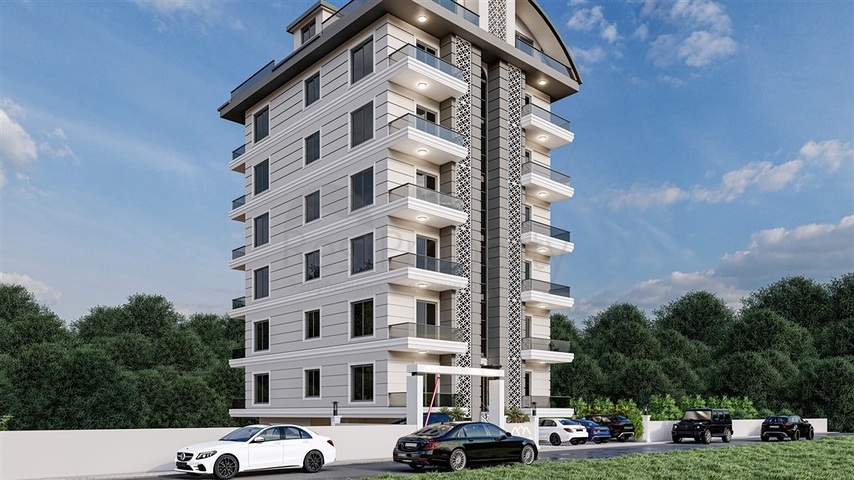 A new project under construction in the Mahmutlar area