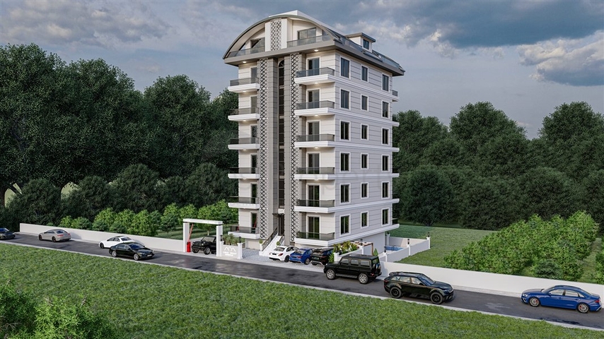 A new project under construction in the Mahmutlar area