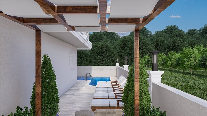 A new project under construction in the Mahmutlar area