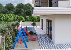 A new project under construction in the Mahmutlar area