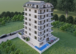 A new project under construction in the Mahmutlar area