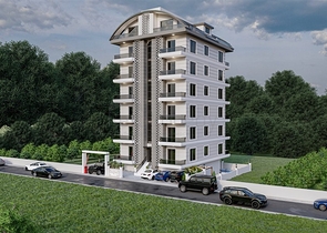 A new project under construction in the Mahmutlar area