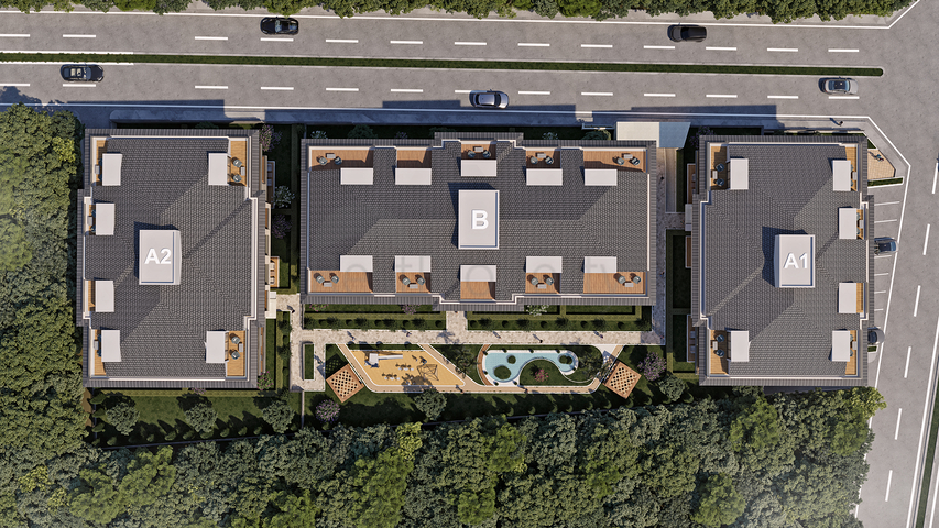 An investment project under construction in Beylikdyuzu district 