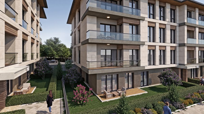 An investment project under construction in Beylikdyuzu district 