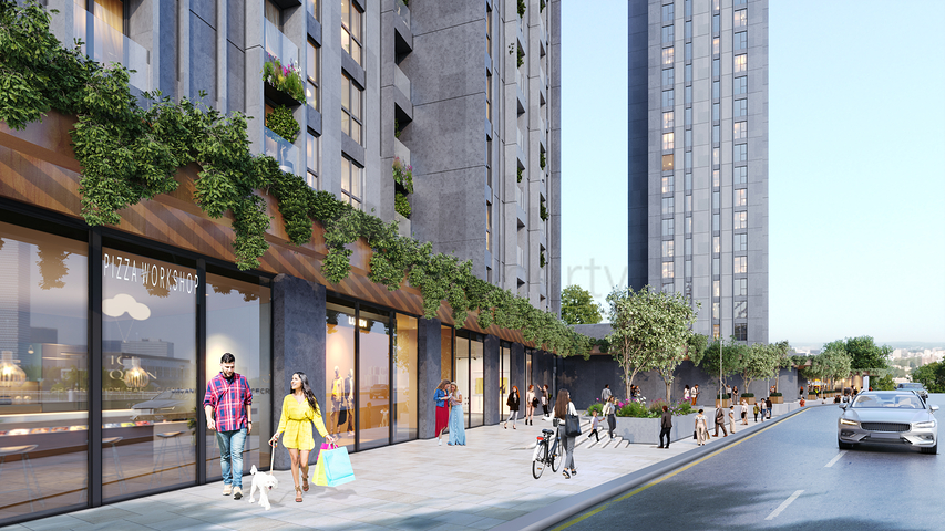 Modern residential complex under construction in the new Kadikoy business district