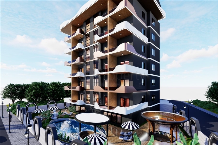 A new project under construction in the Mahmutlar area